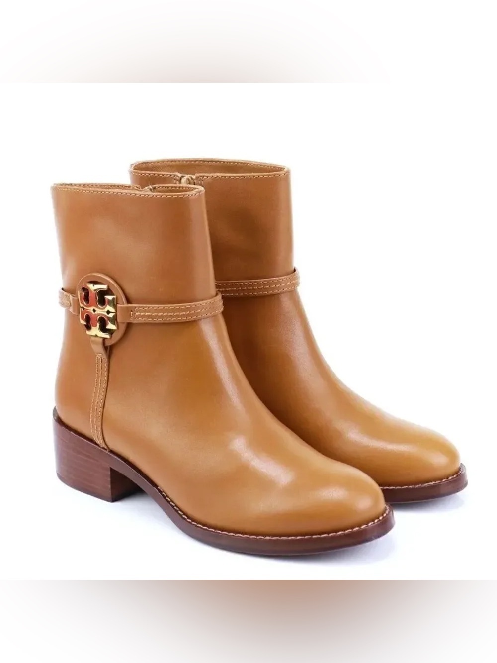 Tory Burch Miller 45mm Ankle Booties in Dark Tiramisu